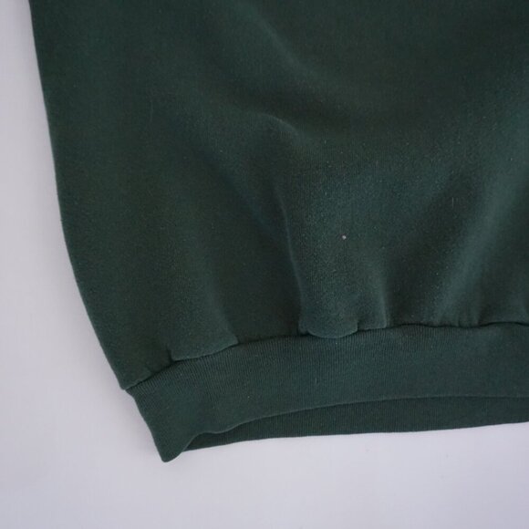 Vintage '90s Looney Tunes Tasmanian Devil Hunter Green Cotton Crewneck Sweater S - Picture 6 of 9
